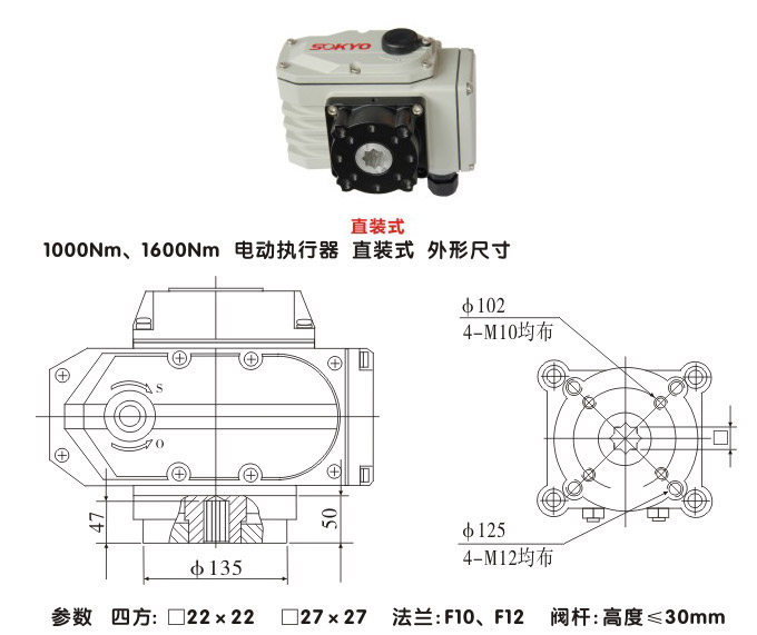 電動(dòng)執(zhí)行機(jī)構(gòu),YTDG-RKB1600電動(dòng)執(zhí)行器,電動(dòng)頭結(jié)構(gòu)圖,直裝式