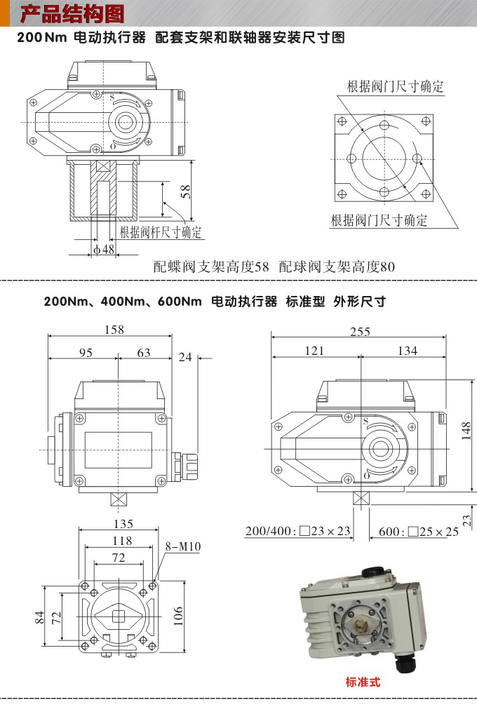 電動執(zhí)行機(jī)構(gòu),YTDG-RKB200電動執(zhí)行器,電動頭結(jié)構(gòu)圖,標(biāo)準(zhǔn)式