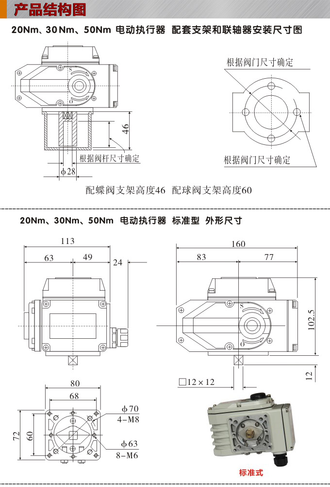 電動執(zhí)行機(jī)構(gòu),YTDG-RKB50電動執(zhí)行器,電動頭結(jié)構(gòu)圖,標(biāo)準(zhǔn)式