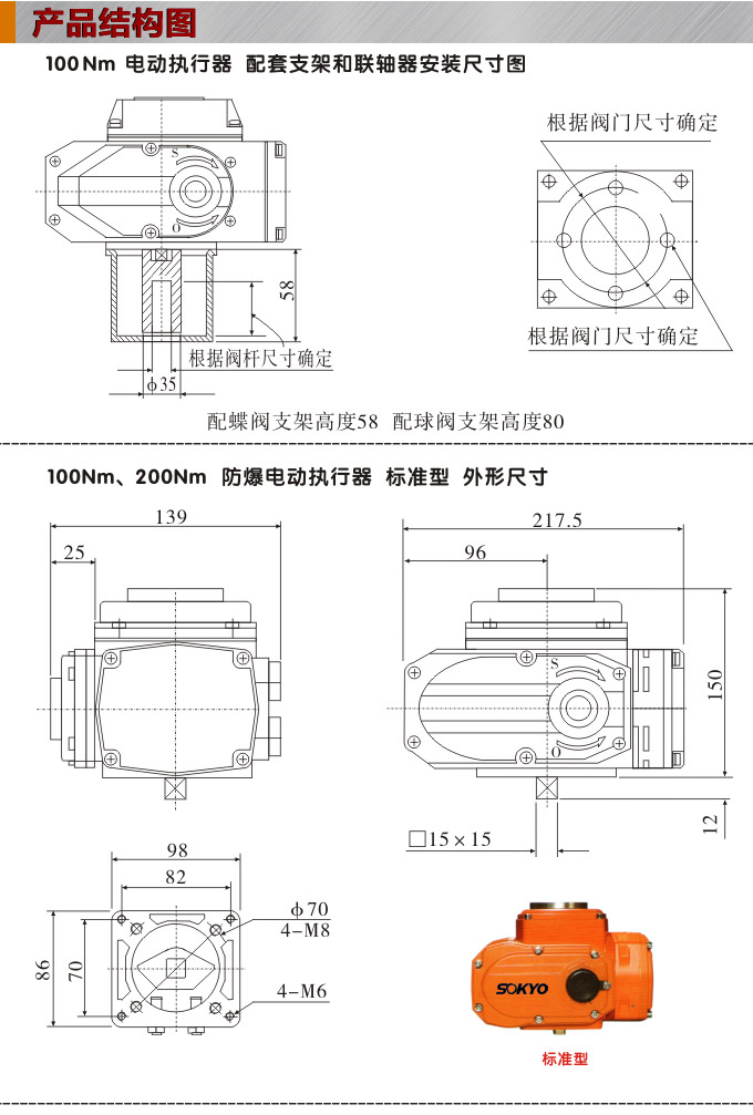 防爆電動頭,YTEx-RKB100防爆電動執(zhí)行器結(jié)構(gòu)圖,標(biāo)準(zhǔn)式