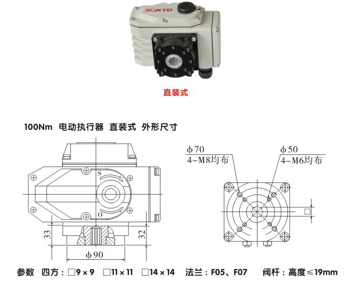 智能電動執(zhí)行器,YTDZ-RS100智能電動執(zhí)行機(jī)構(gòu)結(jié)構(gòu)圖,直裝式