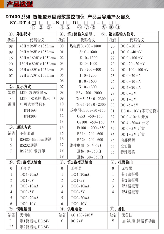 數(shù)顯控制儀，DT407智能雙回路數(shù)顯表，雙回路數(shù)顯控制儀產(chǎn)品選型