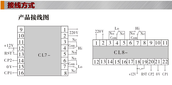 電子計數(shù)器,CL智能線速長度儀接線方式