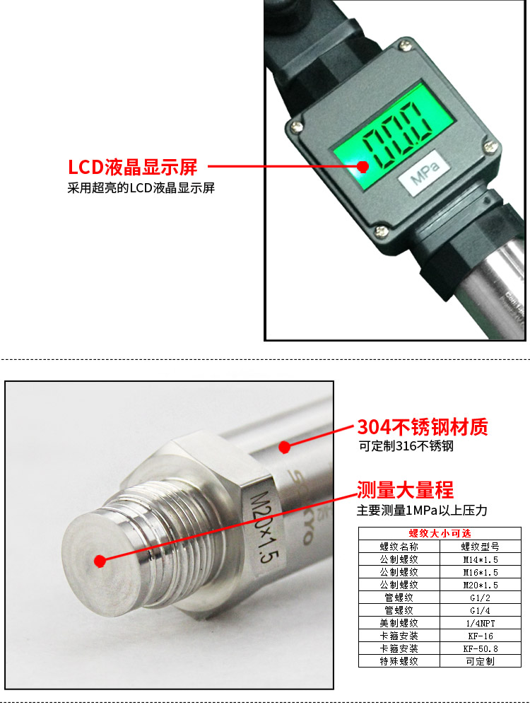 壓力傳感器,PG1300P數(shù)顯壓力變送器細節(jié)圖2